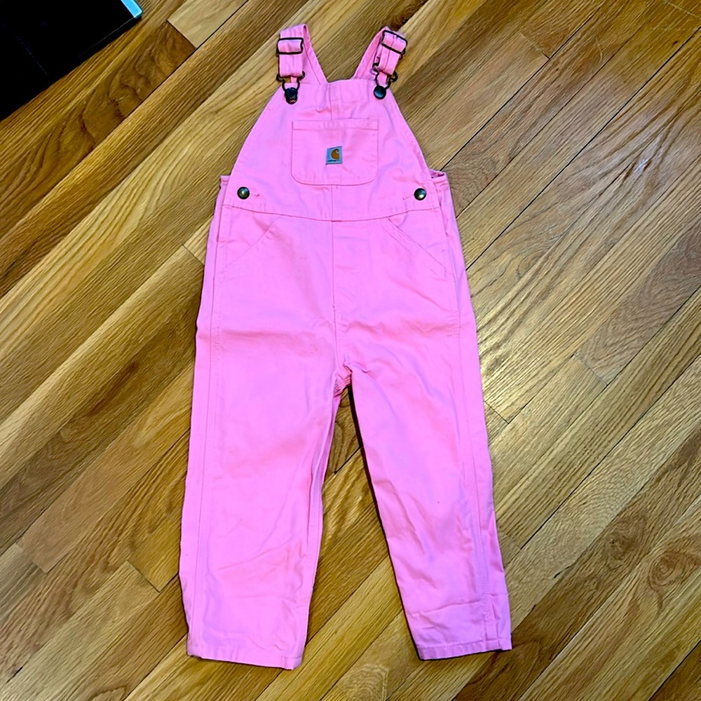 Carhartt girls pink overalls